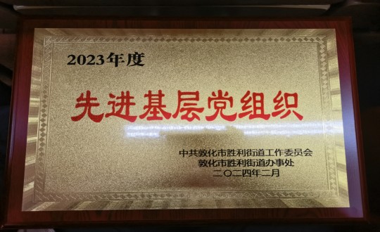 2024年2月1日，，，物业总公司敦化项目党支部被授予“2023年度先进基层党组织”荣誉称号_副本.jpg